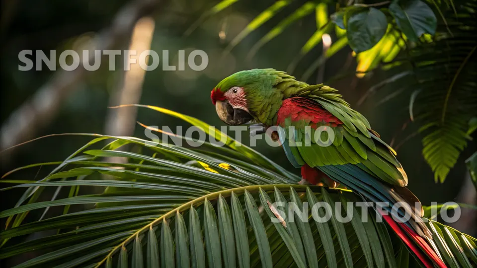 Mighty Portrait of the Green-Tailed Parrot