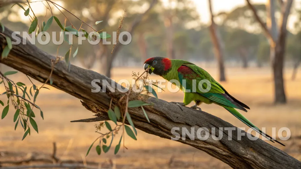 Cheerful Memory of the Red-Mantled Parakeet