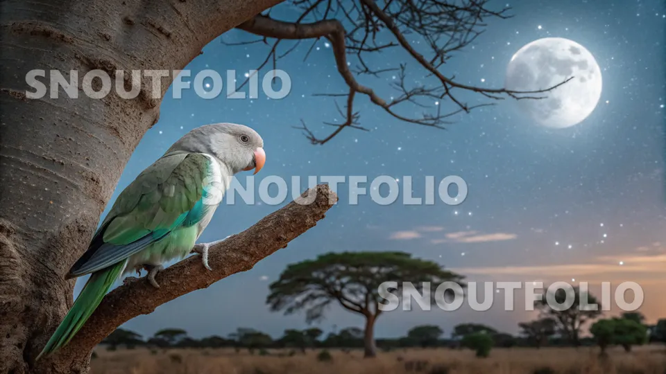 Vivid Flare of the Moonbeam Lovebird