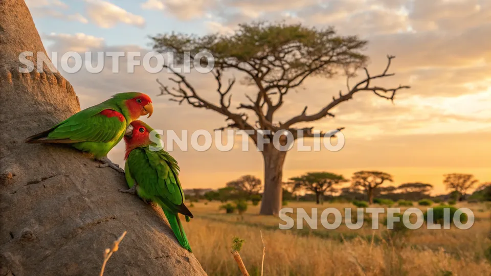 Gentle Charm of the Red-Winged Lovebird