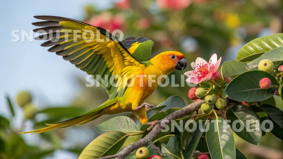 Graceful Wanderer of the Jenday Conure