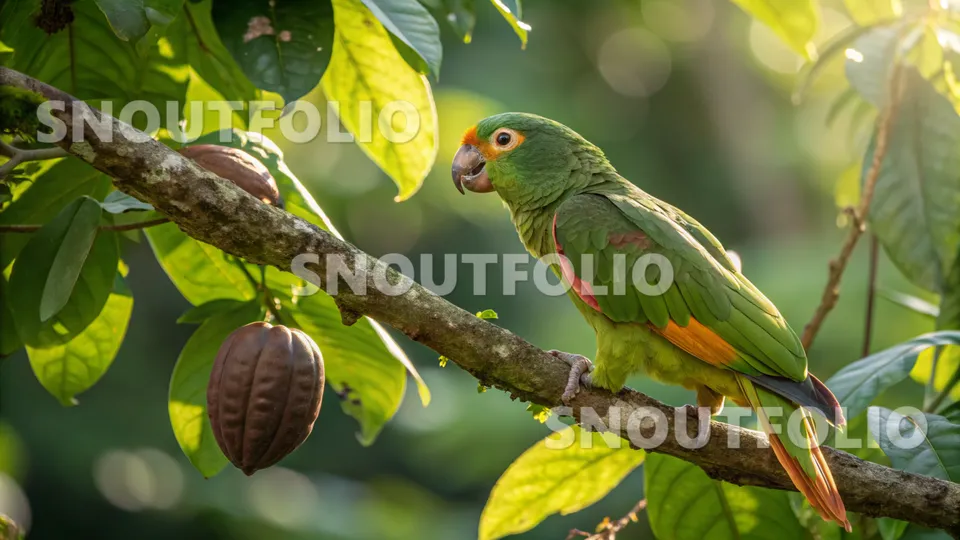 Noble Aura of the Orange-Winged Amazon
