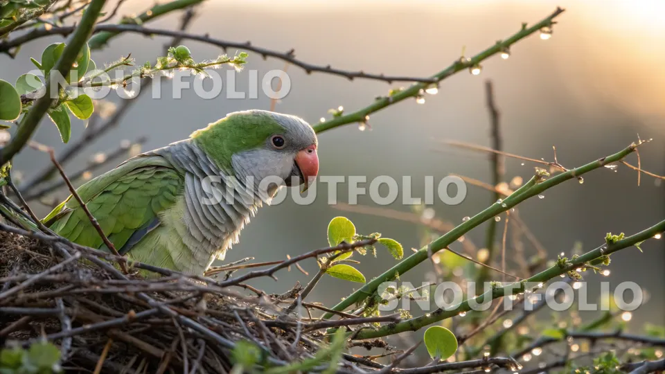 Curious Spark of the Quaker Parrot
