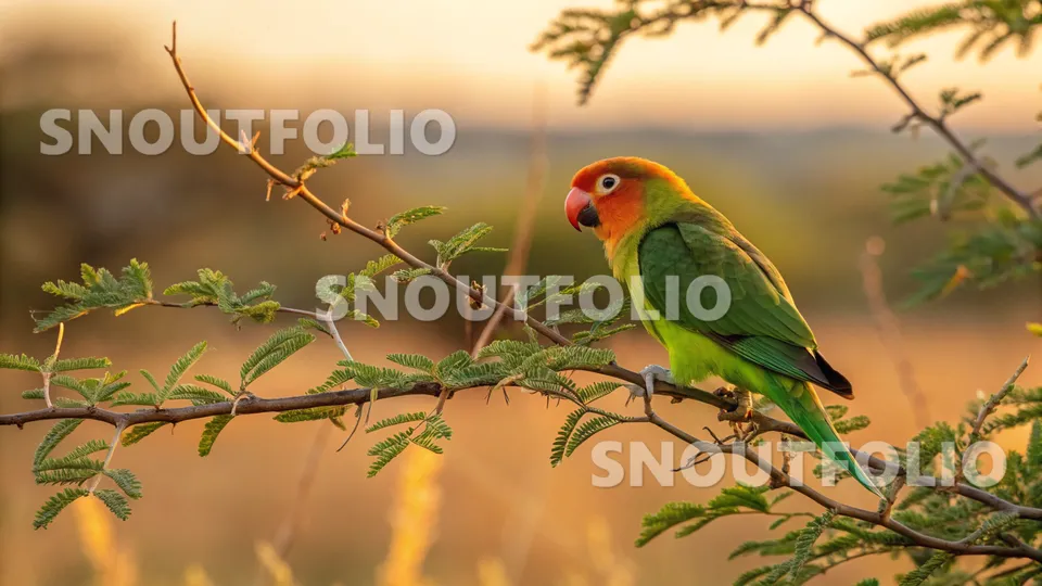Vivid Presence of the Fischer’s Lovebird