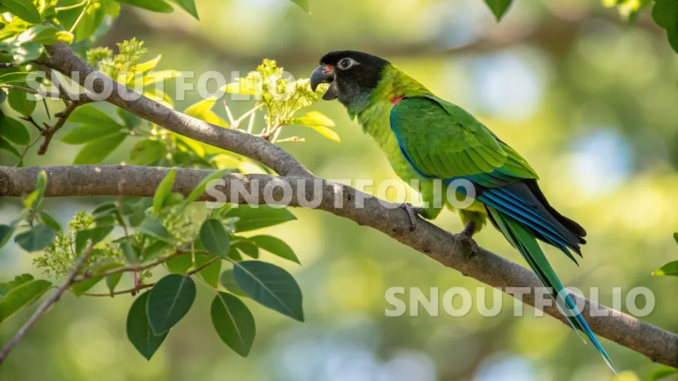 Wild Portrait of the Nanday Conure