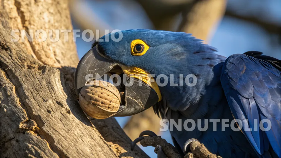 Graceful Echo of the Hyacinth Macaw