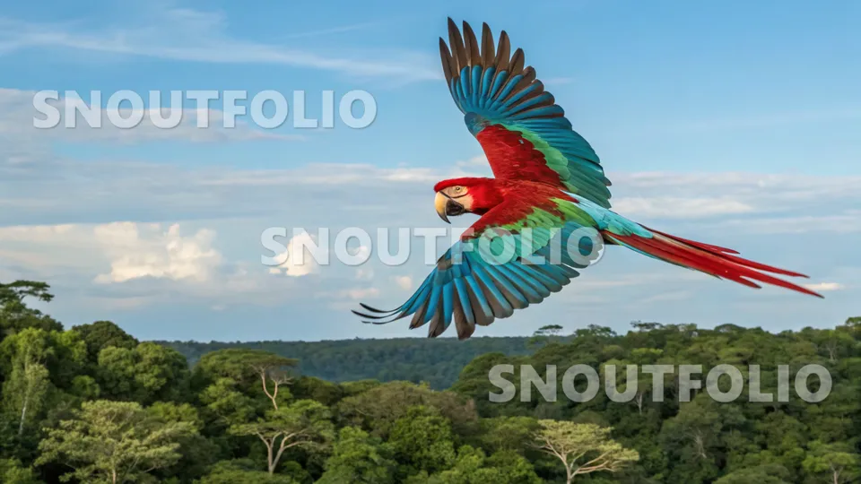 Loyal Portrait of the Green-winged Macaw