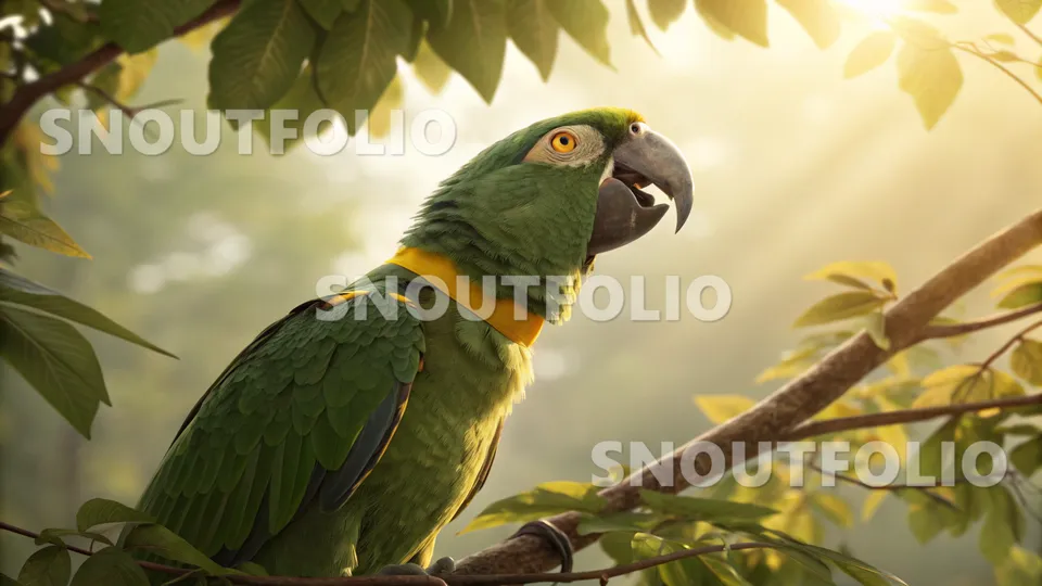 Witty Glimpse of the Yellow-collared Macaw