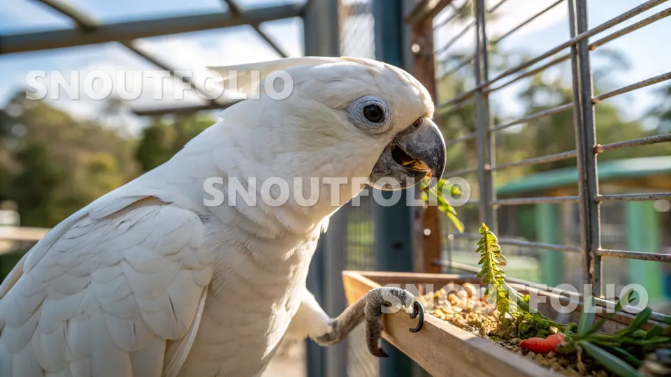 Bold Silhouette of the Goffin's Cockatoo