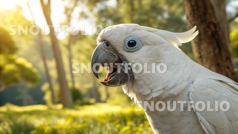 Serene Memory of the Bare-eyed Cockatoo