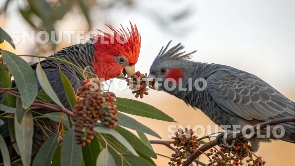 Radiant Glimpse of the Gang-gang Cockatoo