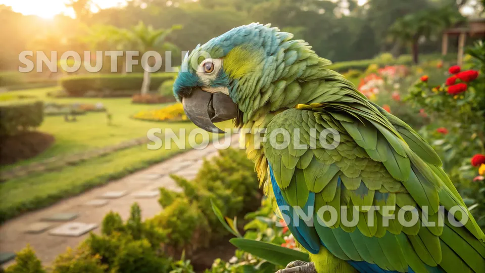 Elegant Glimpse of the Blue-fronted Amazon