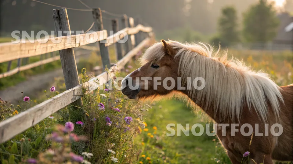 Majestic Silhouette of the Shetland Pony