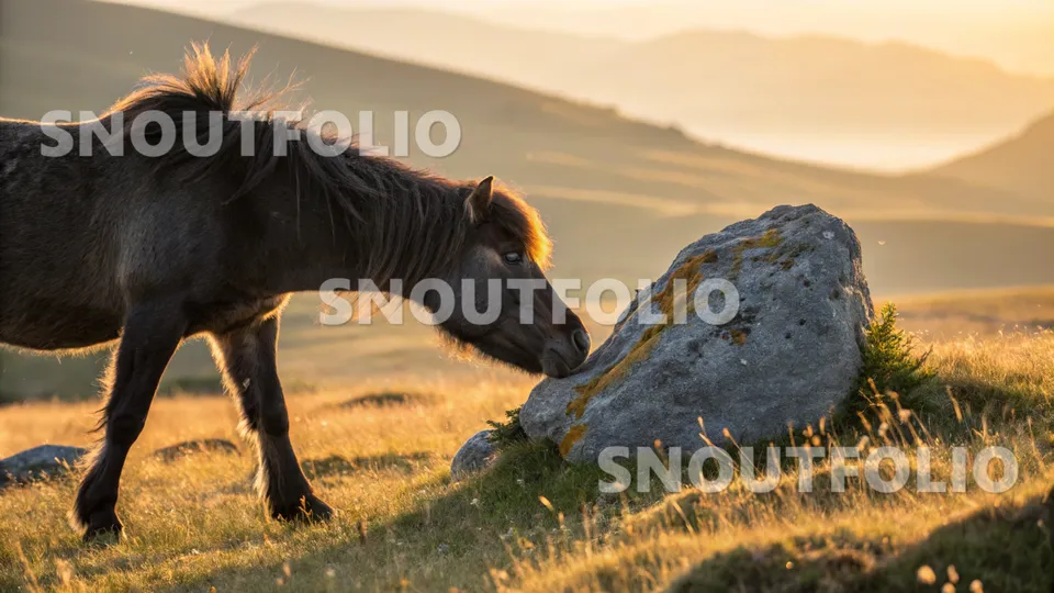 Playful Sight of the Steppe Pony