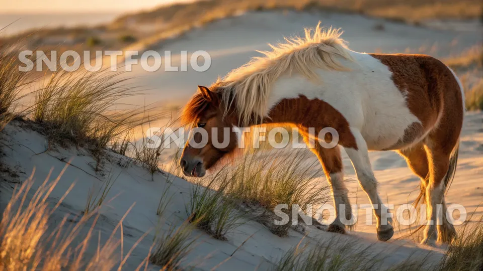 Wild Flare of the Assateague Pony