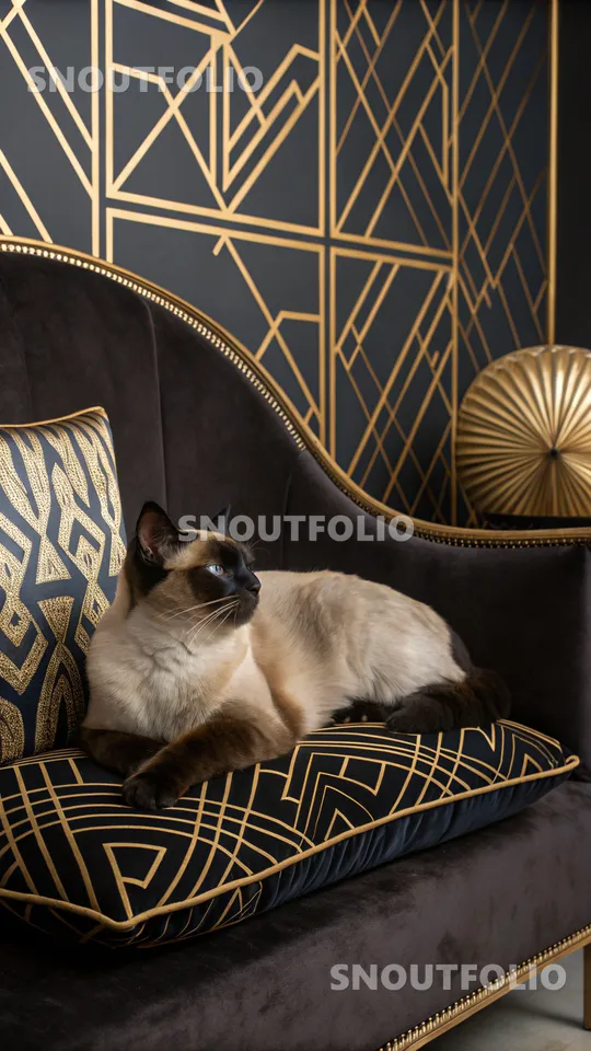 Serene Gaze of the Siamese Cat