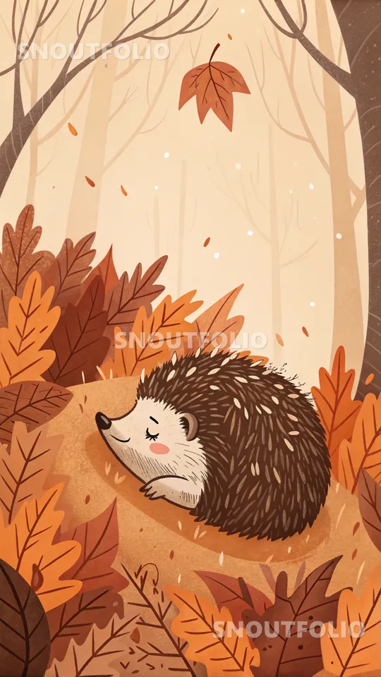 Serene Companion of the European Hedgehog