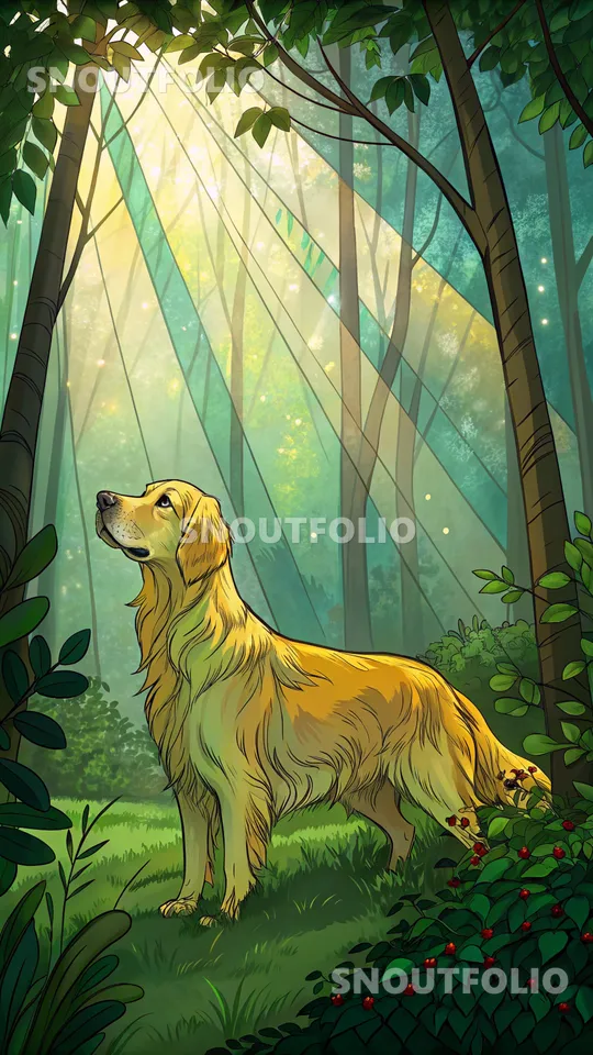 Golden Silhouette of the Golden Retriever
