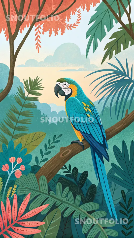 Calm Essence of the Macaw Parrot