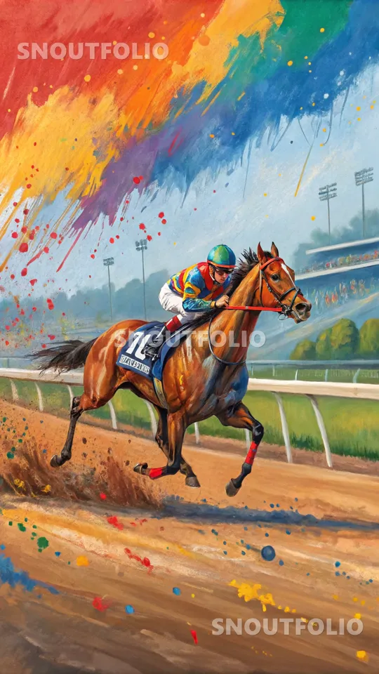 Cheerful Presence of the Thoroughbred Horse