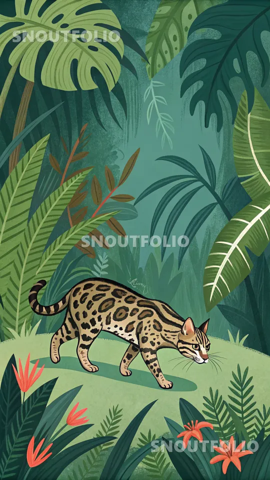 Bold Gaze of the Bengal Cat