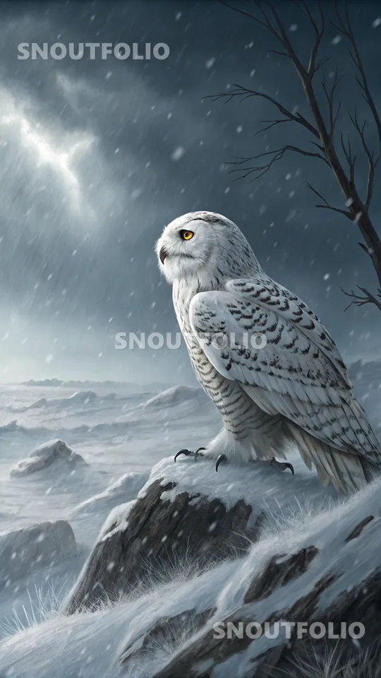 Silent Spark of the Snowy Owl