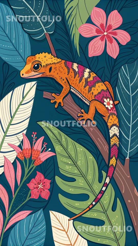 Playful Memory of the Crested Gecko