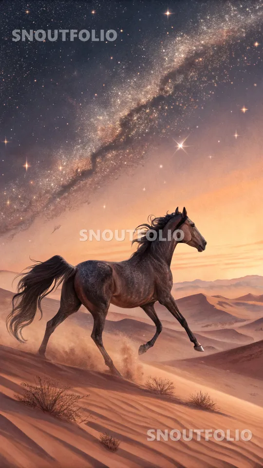 Serene Stride of the Arabian Horse