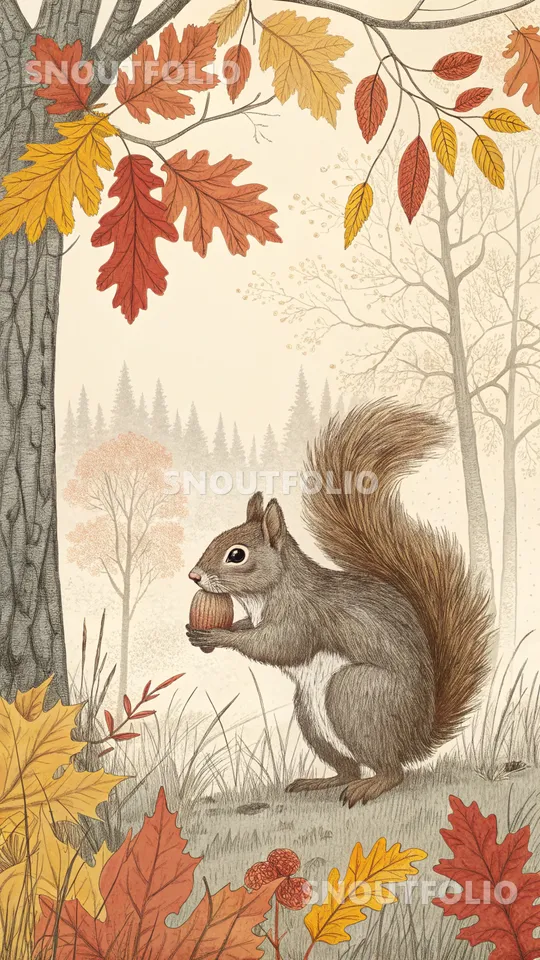 Playful Gaze of the Red Squirrel