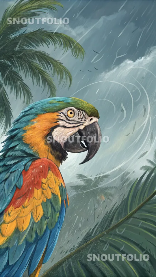 Silent Whimsy of the Macaw Parrot