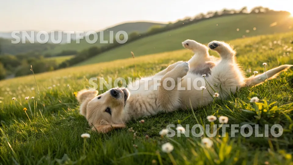Gentle Portrait of the Golden Retriever
