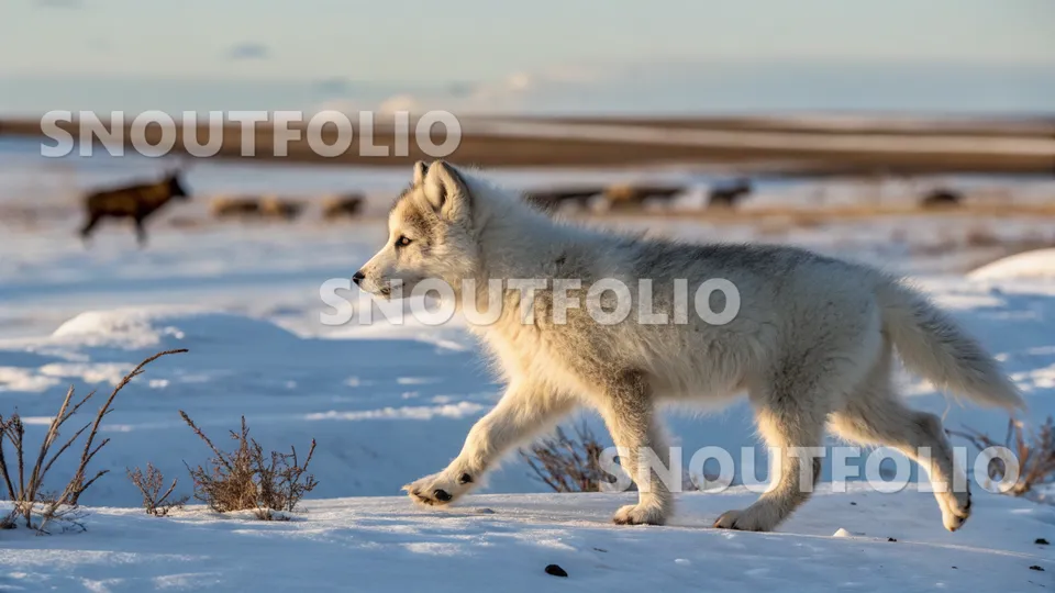 Elegant Silhouette of the Mackenzie River Husky