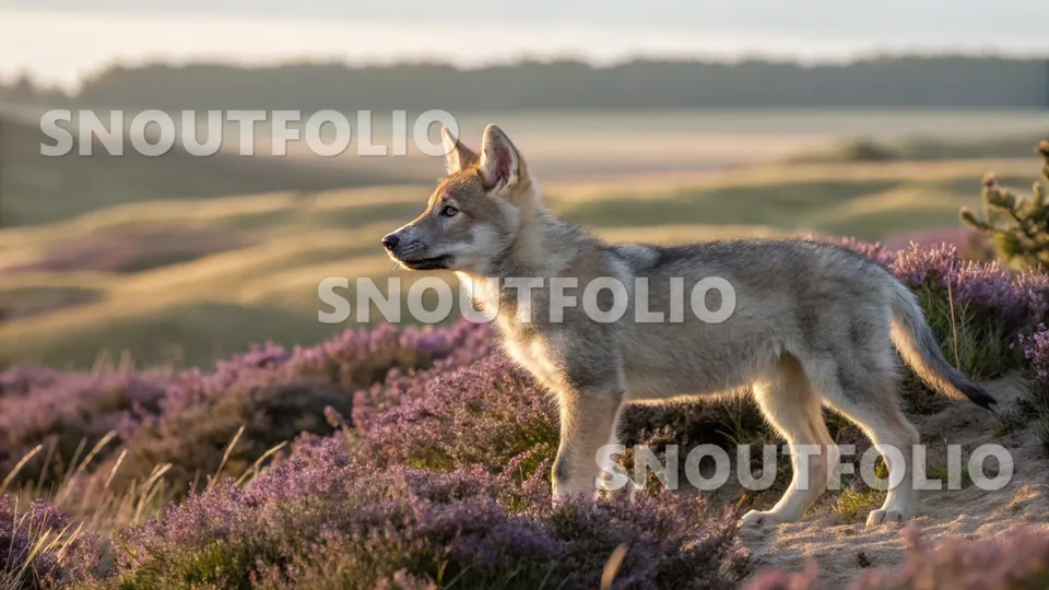 Bold Gaze of the Saarloos Wolfdog