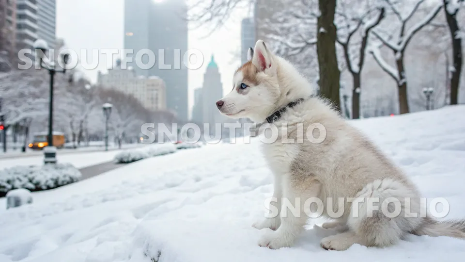 Golden Sight of the Siberian Husky