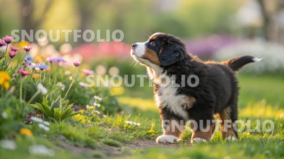Playful Presence of the Bernese Mountain Dog