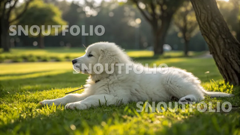 Majestic Glimpse of the Akbash Dog