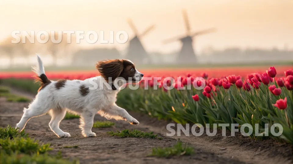 Golden Flare of the Drentsche Patrijshond