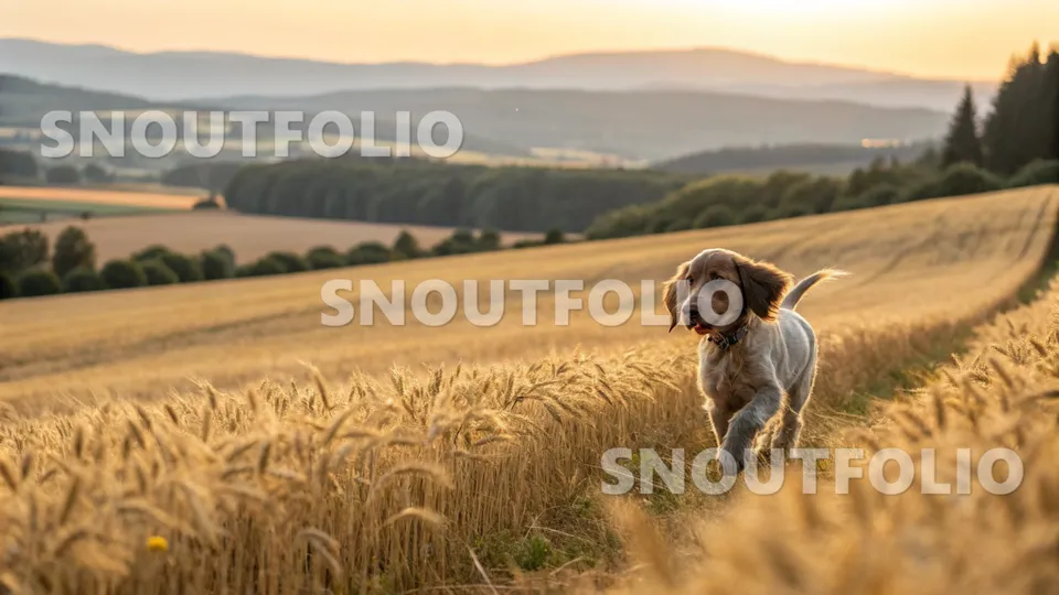 Graceful Stride of the German Longhaired Pointer