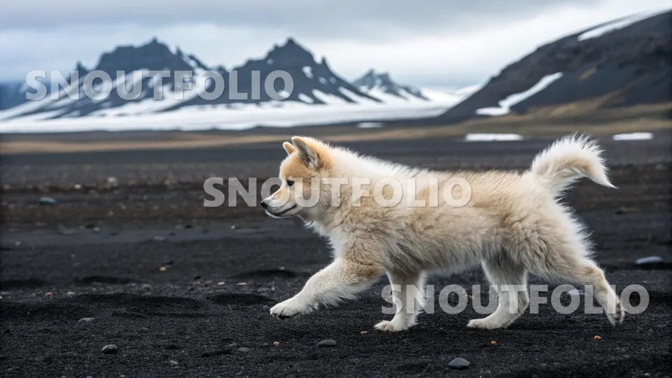 Calm Pose of the Icelandic Sheepdog