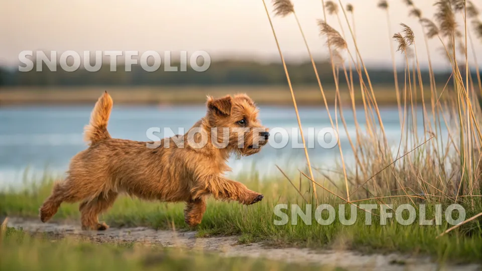 Wild Pose of the Norfolk Terrier