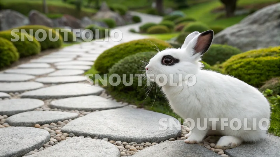 Golden Silhouette of the Dwarf Hotot