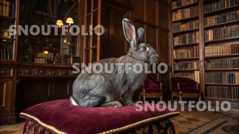 Cheerful Gaze of the Flemish Giant