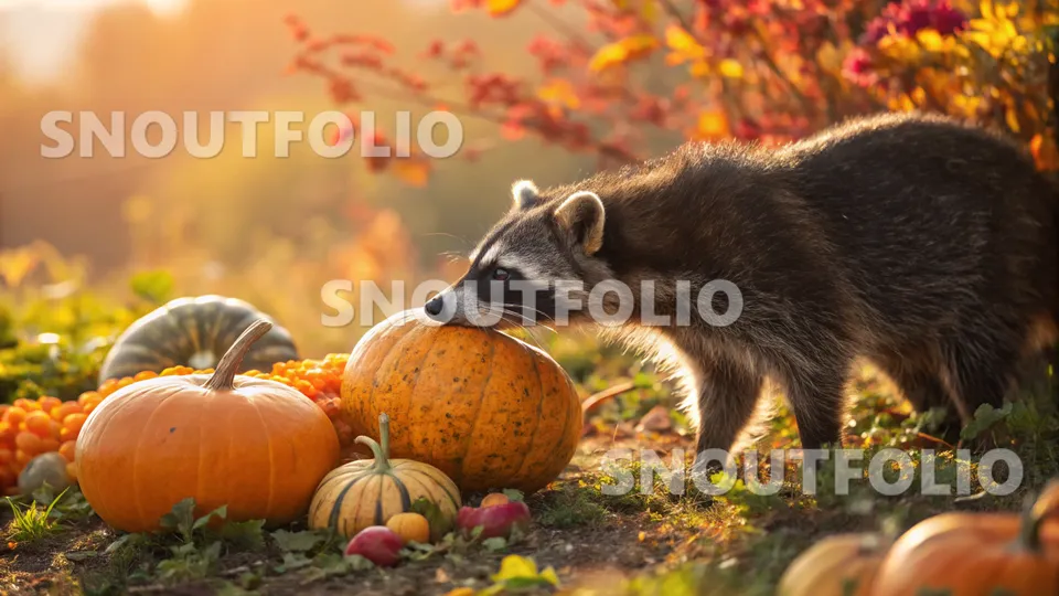 Loyal Gaze of the Common Raccoon (Procyon lotor)