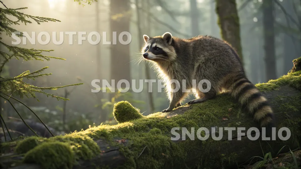 Vivid Aura of the Common Raccoon (Procyon lotor)