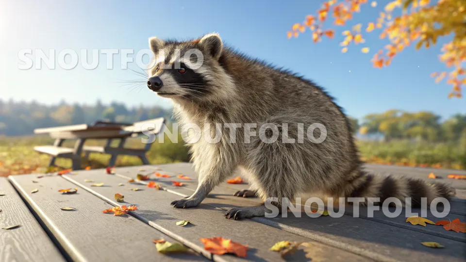 Golden Spark of the Common Raccoon (Procyon lotor)