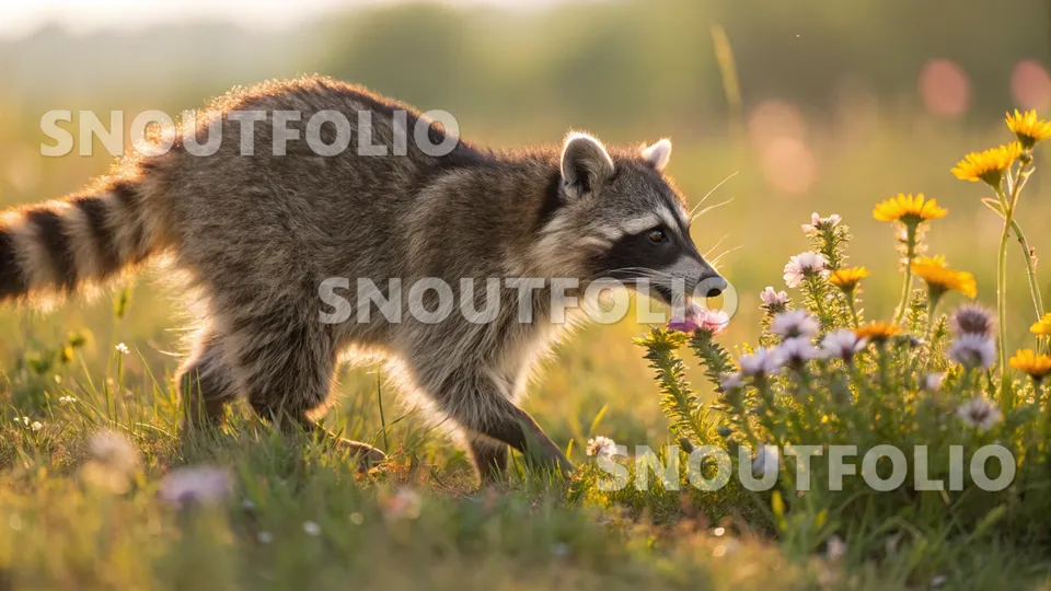 Curious Gaze of the Common Raccoon (Procyon lotor)