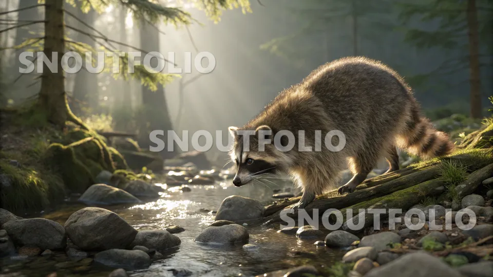 Witty Essence of the Common Raccoon (Procyon lotor)