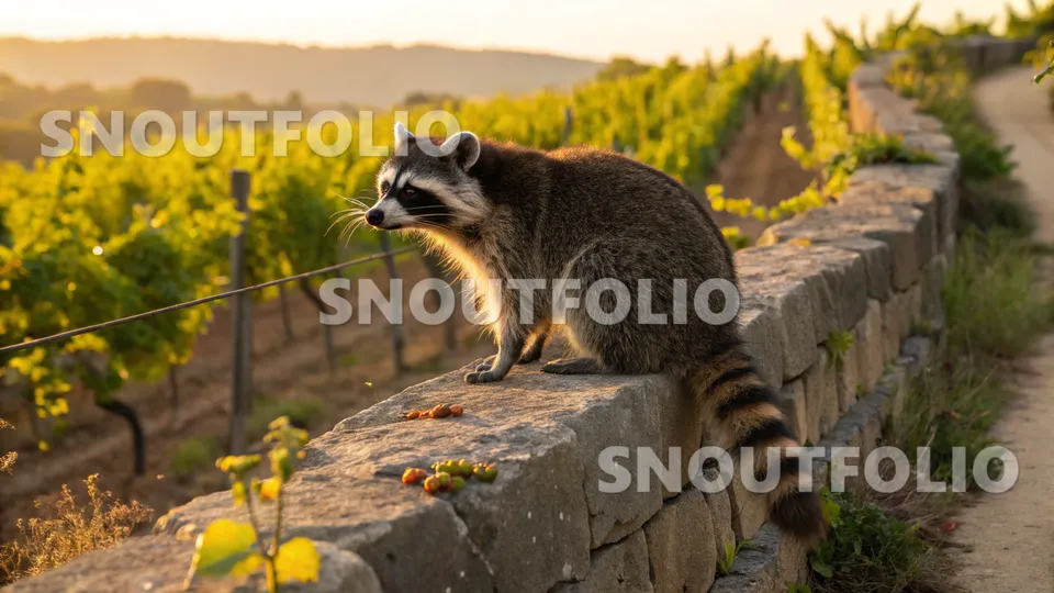Vivid Whisper of the Common Raccoon (Procyon lotor)