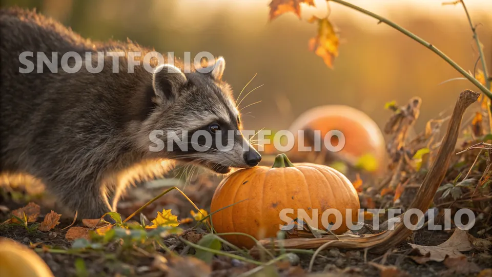 Lively Flare of the Common Raccoon (Procyon lotor)