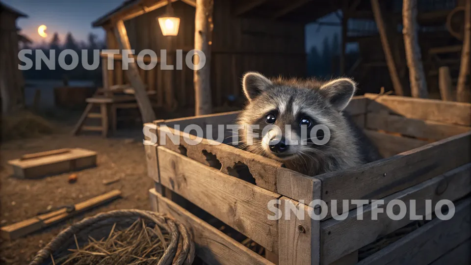 Radiant Flare of the Common Raccoon (Procyon lotor)